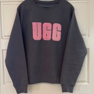 UGG Gray Sweatshirt with Pink Logo
